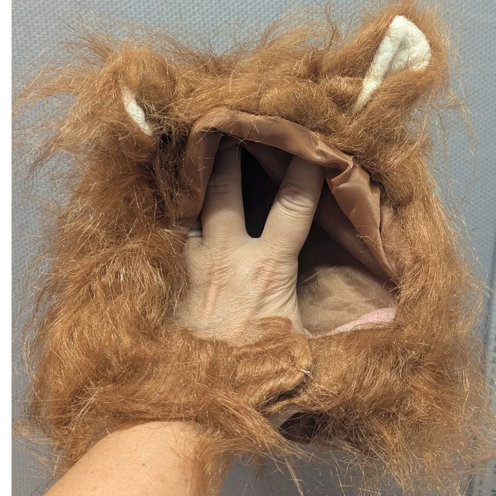 Rubies Pet Shop Boutique Lion Mane Dog Costume Brown Faux Fur Medium Large Roar!